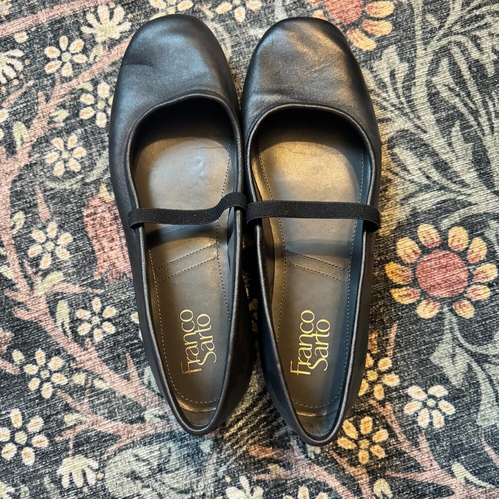 Franco Sarto Black Ballet Flats, Worn Once, Size 7.5